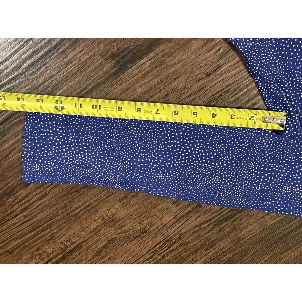 Boden Woman's Blue Polka Dot Long Sleeve Alone Knee High Dress‎ 4R
